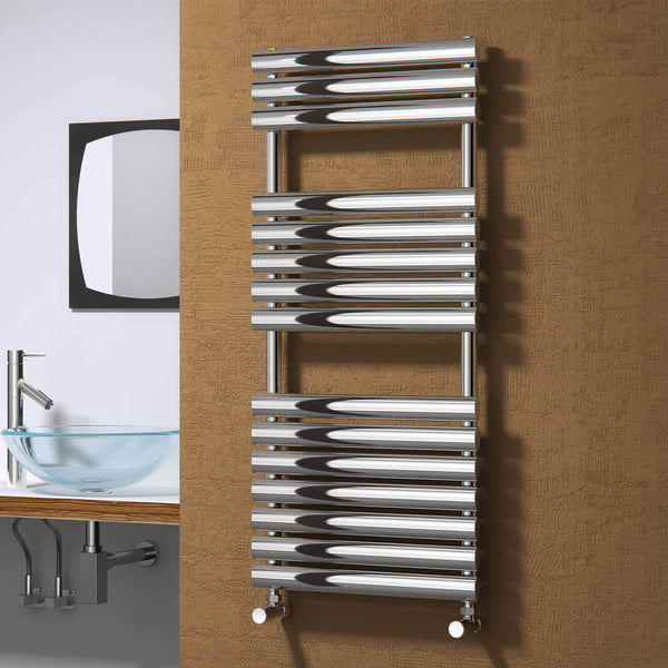 Reina Helin Polished Stainless Steel Designer Heated Towel Rail Radiator