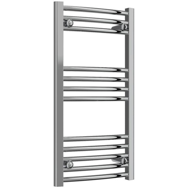 Reina Capo Steel Chrome Curved Heated Towel Rail Radiator