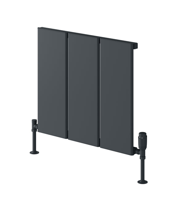 Reina Larga Anthracite Horizontal Aluminium Radiator