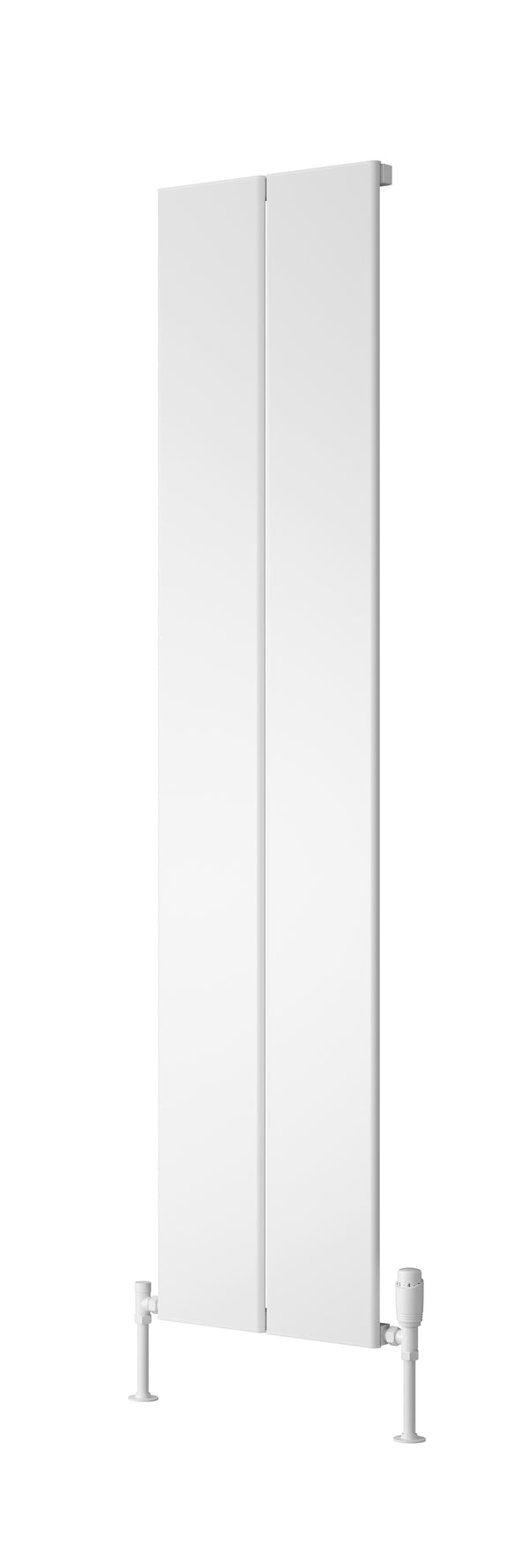 Reina Larga White Vertical Aluminium Radiator, Central Heating