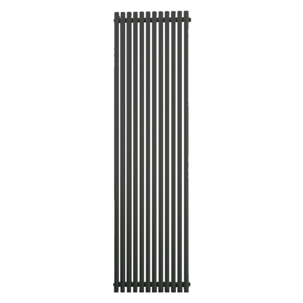 Eucotherm Supra Round Anthracite Tube Single Panel Vertical Designer Radiator