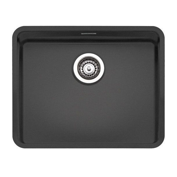 Reginox OHIO Stainless Steel Integrated Single Bowl Kitchen Sink, Black