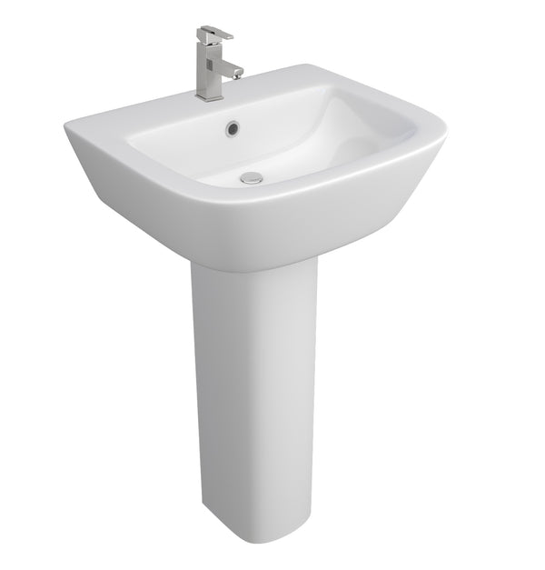 Kartell Project Round 530mm 1th Basin with Full Pedestal