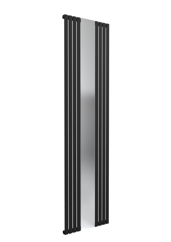 Reina Reflect Steel Black Vertical Designer - Central Heating