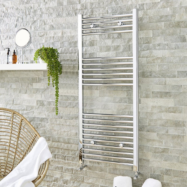 Kartell 22mm Steel Straight Chrome Classic Ladder Heated Towel Rails