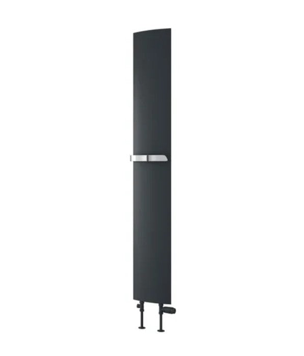 Reina Picoli Anthracite Vertical Aluminium Radiator, Central Heating