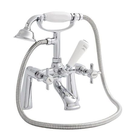 Kartell Brassware Klassique Bath Shower Mixer Tap, Chrome Finish