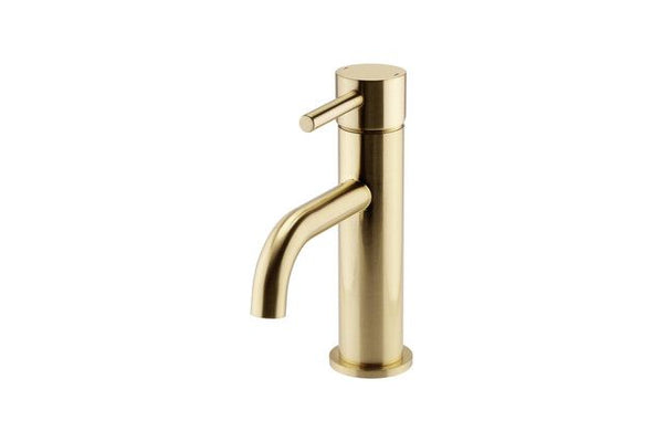 Kartell Brassware Ottone Mono Basin Mixer Tap, Brushed Brass