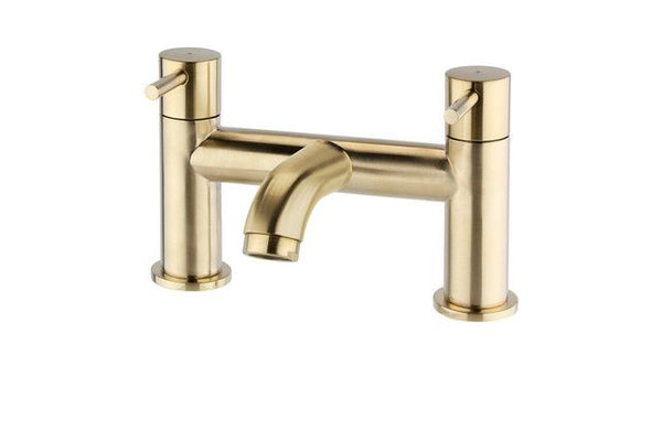 Kartell Brassware Ottone Bath Filler, Brushed Brass