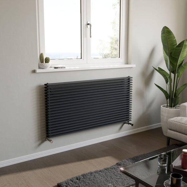 Eucotherm Corus Double Anthracite Horizontal Triangle Tube Radiator