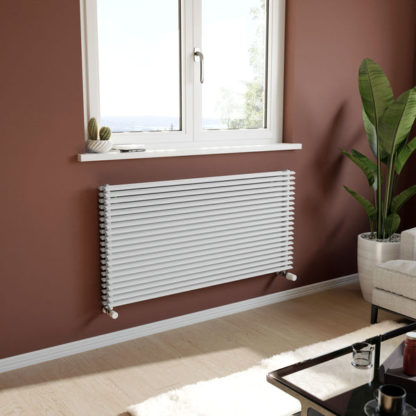 Eucotherm Corus Double White Horizontal Triangle Tube Radiator