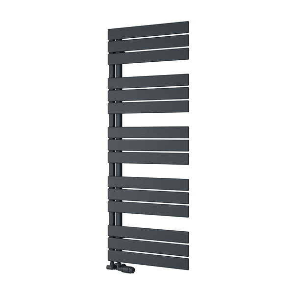 Reina Pettino Steel Anthracite Straight Heated Towel Rail Radiator