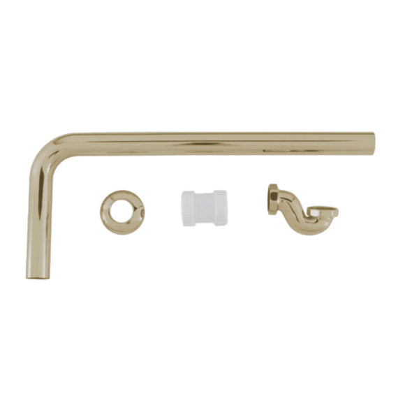 BC Designs Exposed Brass Low Bath Trap with Adaptor and Pipe, 40mm/42mm