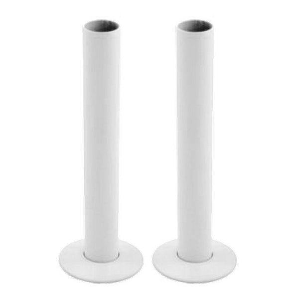 Kartell 15mm Pipes And Rosettes 180mm Length (Pair), White