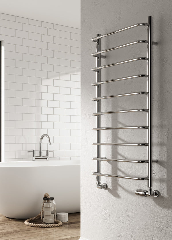 Reina Aliano Steel Chrome Designer Heated Towel Rail Radiator