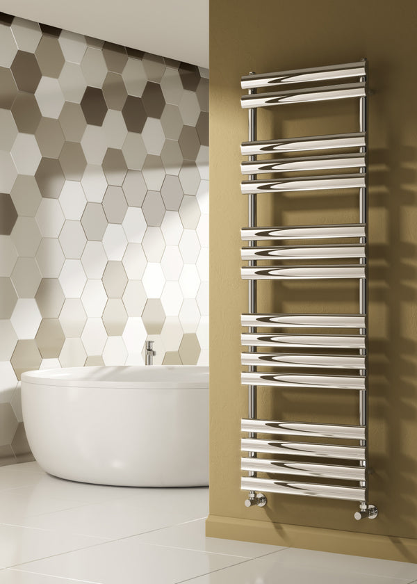 Reina Arbori Steel Chrome Heated Designer Towel Radiator