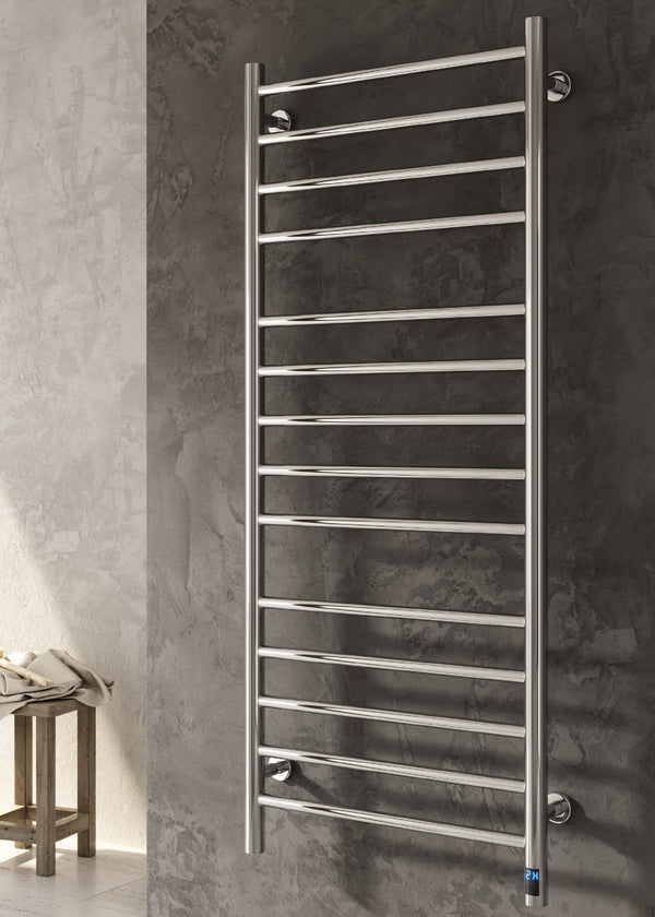 Reina Arnage Straight Polished Stainless Steel Heated Towel Rail Radiator