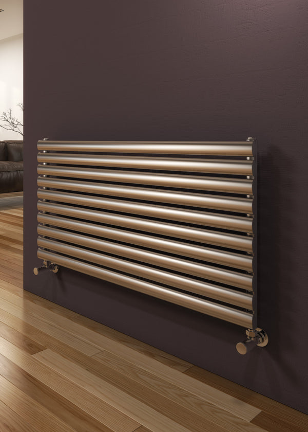 Reina Artena Stainless Steel Brushed Single/Double Horizontal Designer Radiators