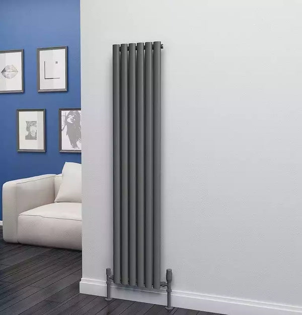 Eastgate Eclipse Steel Anthracite Single/Double Panel Vertical Designer Radiators - Central Heating