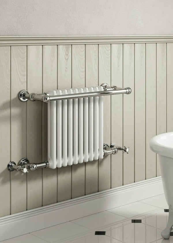 Reina Camden Steel Wall Mounted Chrome Traditional Heated Towel Rail Radiator