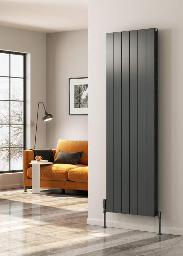 Reina Casina Anthracite Single/Double Vertical Aluminium Radiators, Central Heating