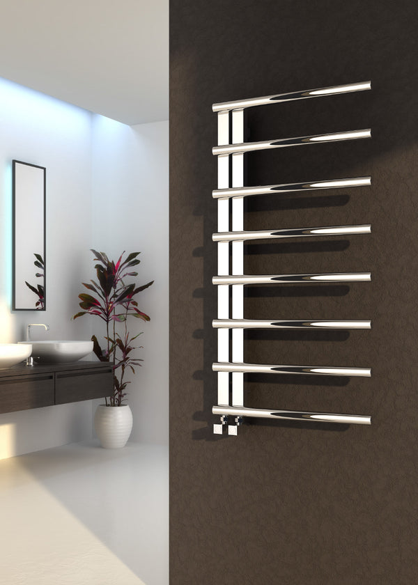 Reina Celico Polished Stainless Steel Designer Heated Towel Rail Radiator