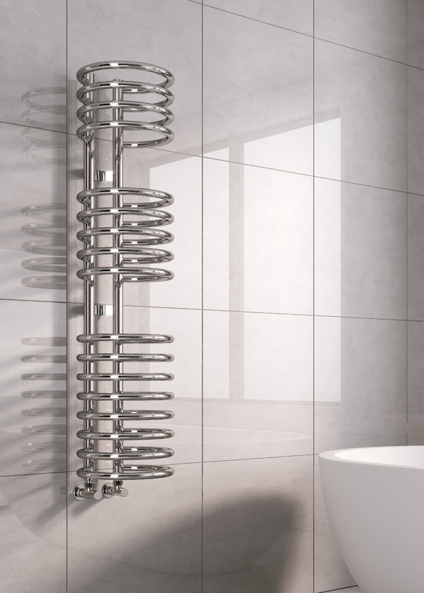 Reina Claro Steel Chrome Designer Heated Towel Rail Radiator