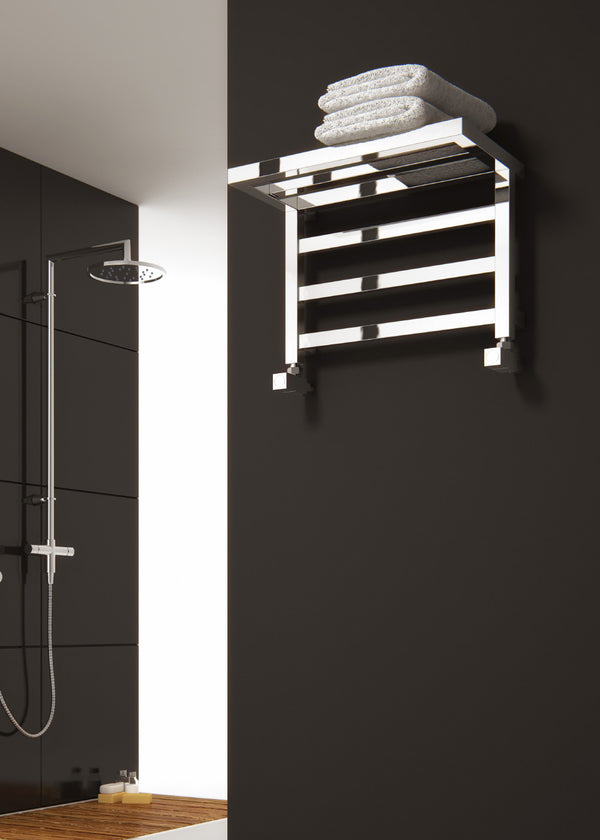 Reina Elvina Steel Chrome Designer Heated Towel Rail Radiator - Central Heating