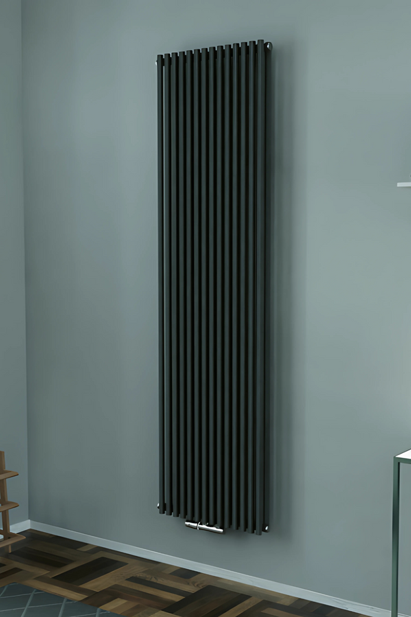 Eucotherm Gaja Double Anthracite Tube Vertical Designer Radiator