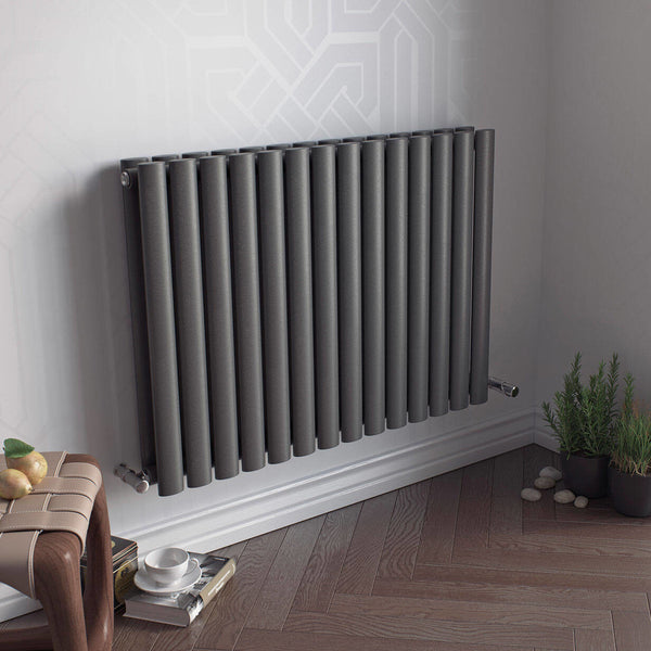 Eucotherm Nova Tube Duo 600 Anthracite Vertical Designer Radiator