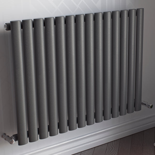 Eucotherm Nova Tube Single 600 Vertical Anthracite Designer Radiator