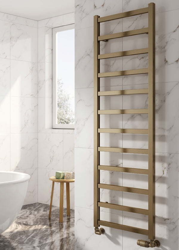 Reina Fano Bronze Satin Aluminium Heated Towel Rail Radiator