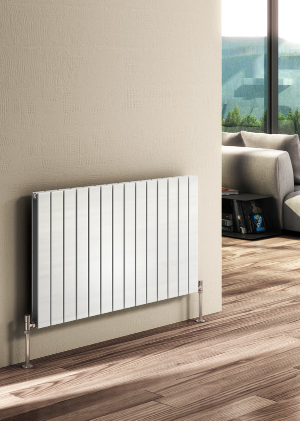 Reina Flat Steel White Single/Double Horizontal Designer Radiator