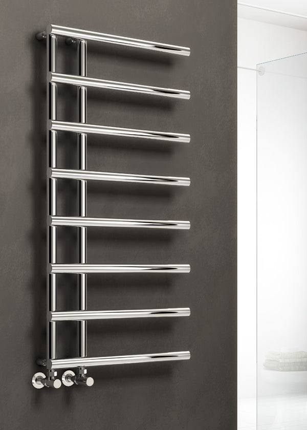 Reina Matera Steel Chrome Designer Heated Towel Rail Radiator