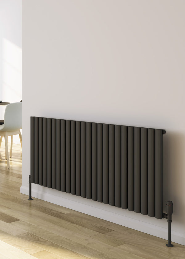 Reina Neval Anthracite Single/Double Horizontal Aluminium Radiator