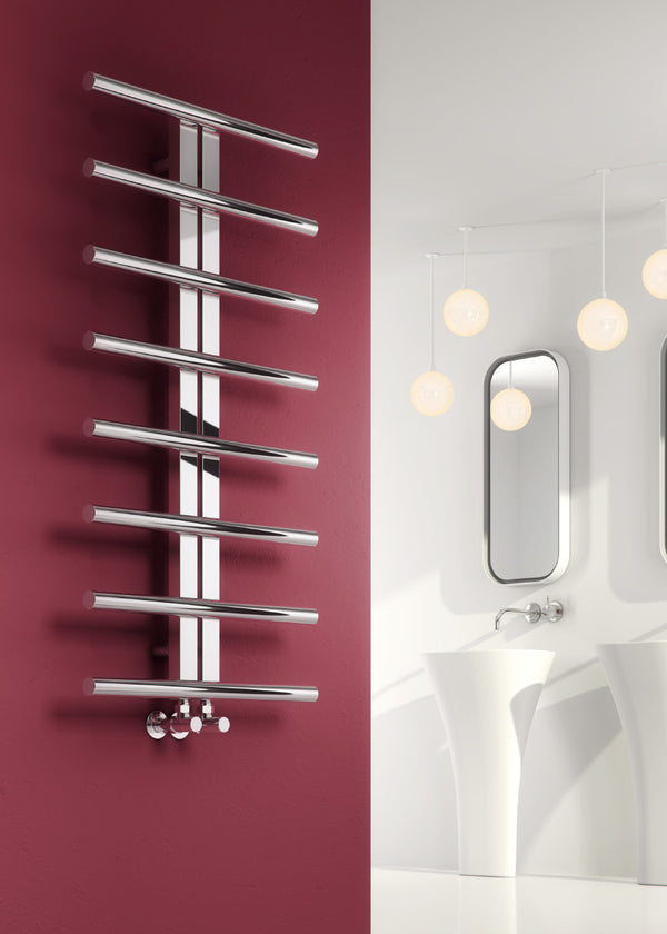 Reina Pizzo Polished Stainless Steel Designer Heated Towel Rail Radiator