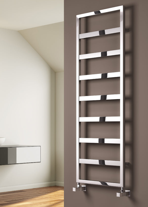 Reina Rezzo Steel Chrome Designer Heated Towel Rail Radiator