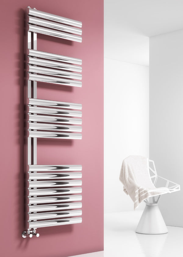 Reina Scalo Stainless Steel Brushed Designer Heated Towel Rail Radiator