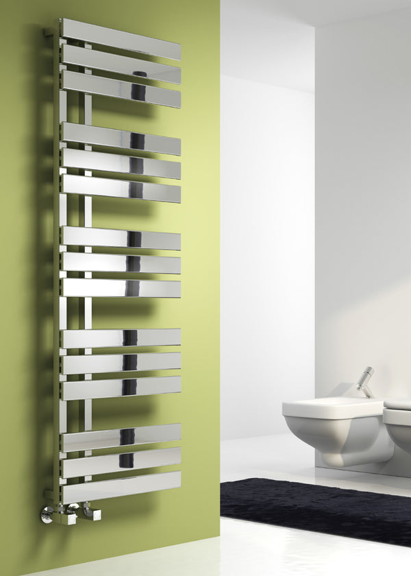 Reina Sesia Steel Chrome Designer Heated Towel Rail Radiator