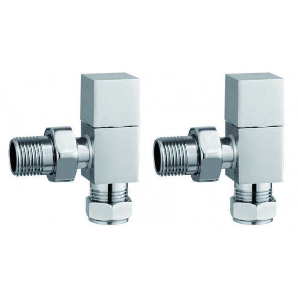 Tailored Cubic Angled Chrome Radiator Valves