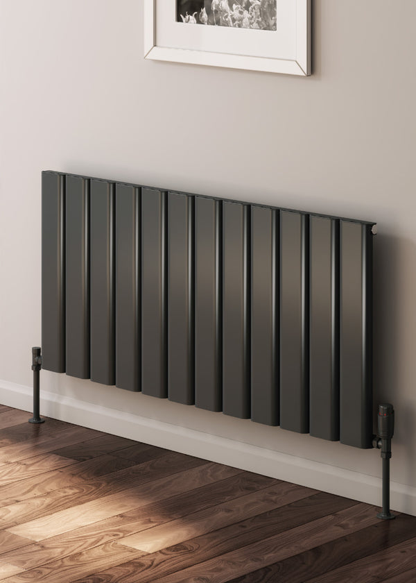 Reina Vicari Anthracite Single/Double Horizontal Aluminium Radiator