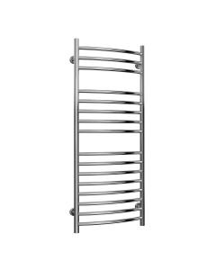 Alt Tag Template: Buy Reina Eos Polished Curved Stainless Steel Heated Towel Rail 1200mm H x 500mm W Central Heating by Reina for only £260.40 in Towel Rails, Reina, Heated Towel Rails Ladder Style, Stainless Steel Ladder Heated Towel Rails, Reina Heated Towel Rails, Curved Stainless Steel Heated Towel Rails at Main Website Store, Main Website. Shop Now