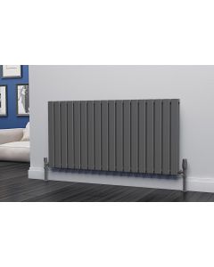 Alt Tag Template: Buy Eastgate Eben Steel Anthracite Horizontal Designer Radiator 600mm H x 1224mm W Double Panel - Electric Only - Thermostatic by Eastgate for only £423.98 in Shop By Brand, Radiators, Electric Radiators, Eastgate Radiators, Electric Thermostatic Radiators, Electric Thermostatic Horizontal Radiators at Main Website Store, Main Website. Shop Now