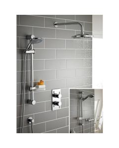 Alt Tag Template: Buy Kartell Plan Thermostatic Concealed Mixer Shower With Adjustable Slide Rail Kit And Overhead Drencher by Kartell for only £290.00 in Kartell UK, Showers, Kartell UK Showers, Mixer Showers, Concealed Mixer Showers at Main Website Store, Main Website. Shop Now