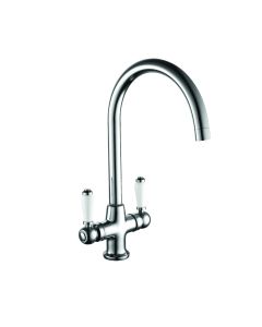 Alt Tag Template: Buy Kartell Traditional Mono Kitchen Sink Mixer Tap Dual Handle - Polished Chrome by Kartell for only £84.80 in Kitchen, Kitchen Taps at Main Website Store, Main Website. Shop Now