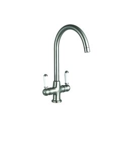 Alt Tag Template: Buy Kartell Traditional Mono Kitchen Sink Mixer Tap Dual Handle - Brushed Steel by Kartell for only £95.47 in Kitchen, Kitchen Taps at Main Website Store, Main Website. Shop Now