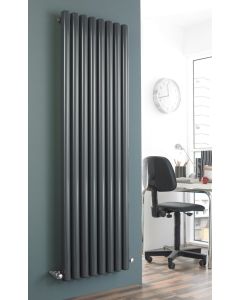 Alt Tag Template: Buy MaxtherM Ventnor Round Tube Steel Anthracite Vertical Designer Radiator by MaxtherM for only £520.25 in View All Radiators, SALE, MaxtherM, Maxtherm Designer Radiators, Anthracite Vertical Designer Radiators at Main Website Store, Main Website. Shop Now
