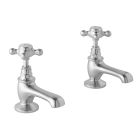Alt Tag Template: Buy BC Designs Brass Victrion Crosshead Deck Mounted Basin Pillar Taps, Brushed Chrome by BC Designs for only £158.75 in Taps & Wastes, Shop By Brand, Basin Taps, BC Designs, BC Designs Taps, Basin Tap Pairs at Main Website Store, Main Website. Shop Now