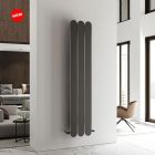 Alt Tag Template: Buy Carisa MAGICO DOUBLE Textured Black And Gold or Silver Frame Aluminium Vertical Designer Radiator 1800mm H x 370mm W, Central Heating by Carisa for only £756.70 in Aluminium Radiators, View All Radiators, Carisa Designer Radiators, Designer Radiators, Carisa Radiators, Vertical Designer Radiators, Aluminium Vertical Designer Radiator at Main Website Store, Main Website. Shop Now