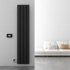 Alt Tag Template: Buy Carisa BOREAS S Textured Black Aluminium Vertical Designer Radiator 1800mm H x 555mm W, Electric Only - Thermostatic by Carisa for only £990.48 in at Main Website Store, Main Website. Shop Now